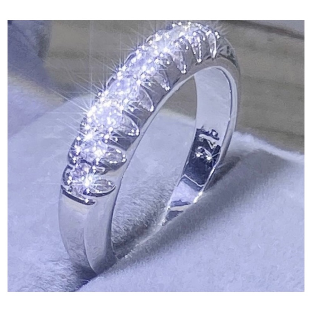 Sterling Silver Diamond Wedding Band